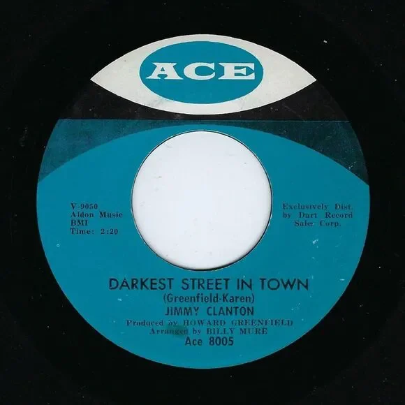 Jimmy Clanton 45 Dreams Of A Fool / Darkest Street In Town on Ace VG+ '62 Rock - Picture 2 of 2